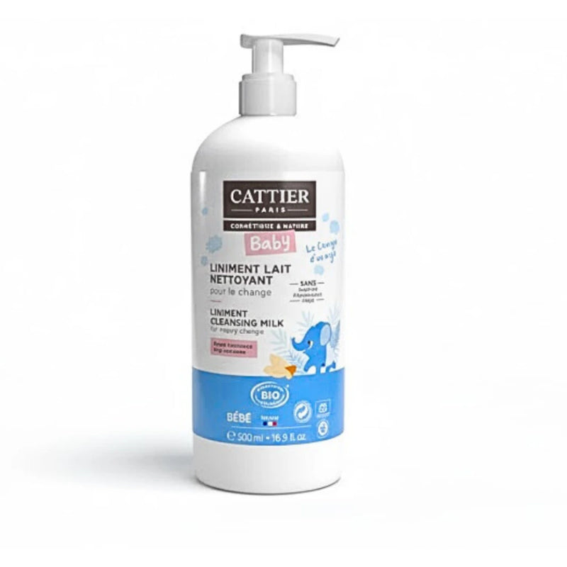 Liniment Lait nettoyant Cattier bio pour le change - 500ml