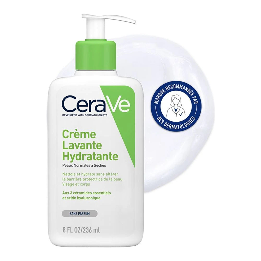 CeraVe Crème Lavante Hydratante Peau Normale à Sèche | 236ml