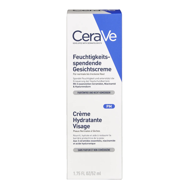 CeraVe Crème Hydratante Visage Peau Normale à Sèche – 52 ml