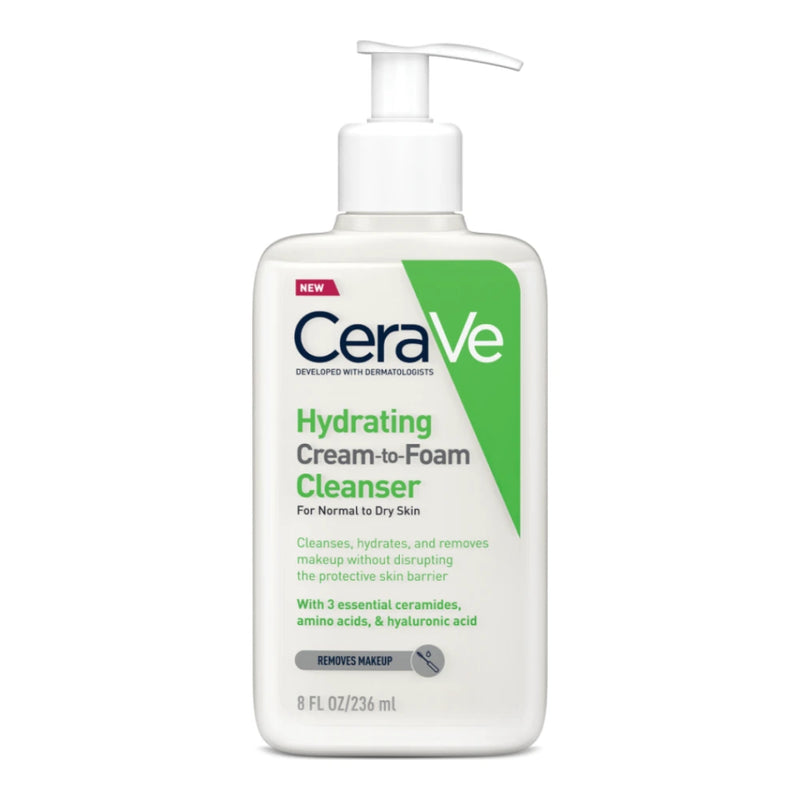 CeraVe Crème Moussante Nettoyante Hydratante Peau Normale à Sèche | 236ml