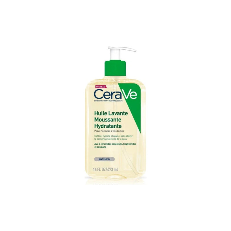 CeraVe Huile Lavante Moussante Hydratante Peau Très Sèche à Atopique | 473ml