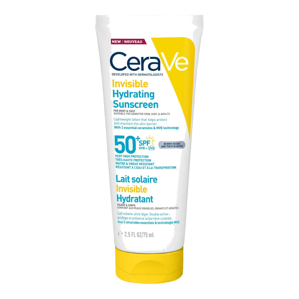 CeraVe Lait Solaire Invisible Hydratant SPF50+ 75 ml – tube