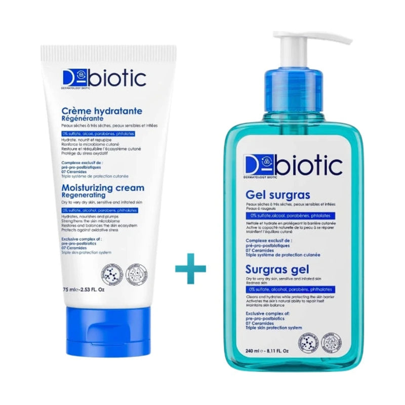 D-Biotic Creme Hydratante 75ml+Gel Surgras 240ml Coffret