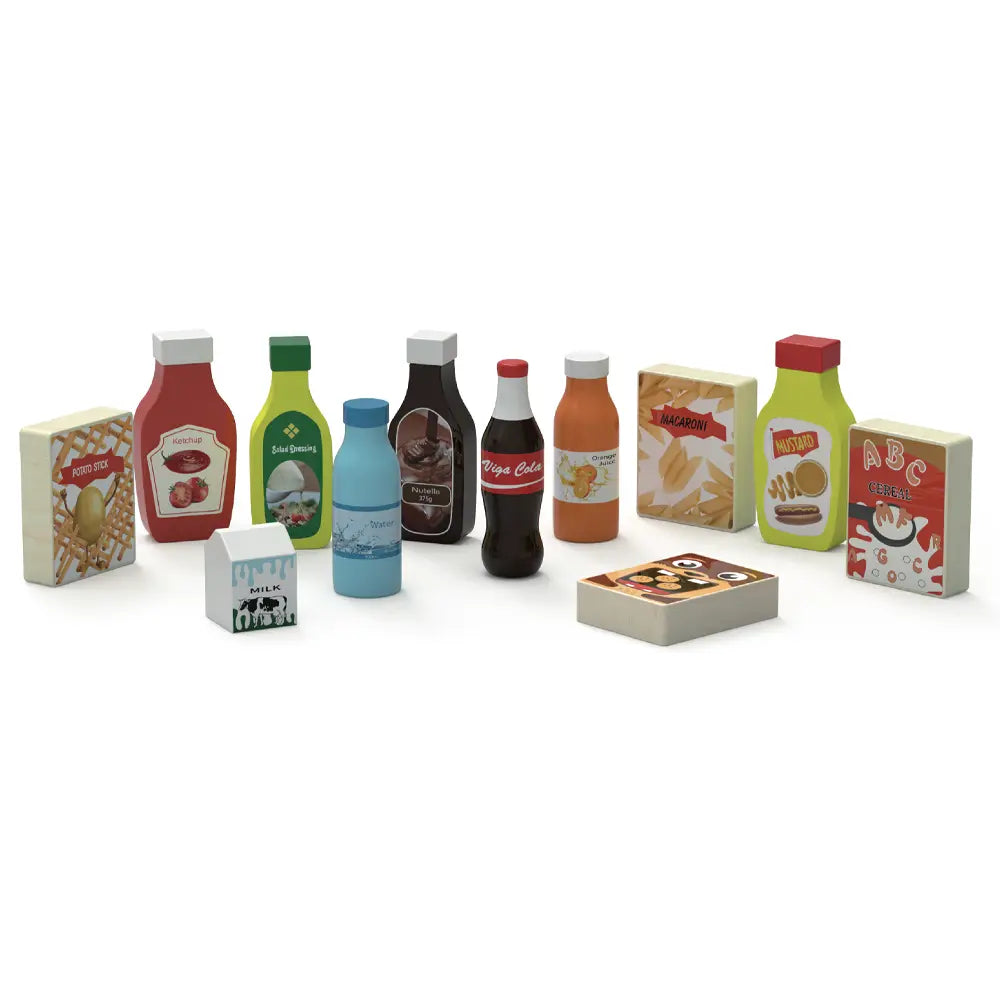 Viga Toys Set de Nourriture & Boissons 3A+