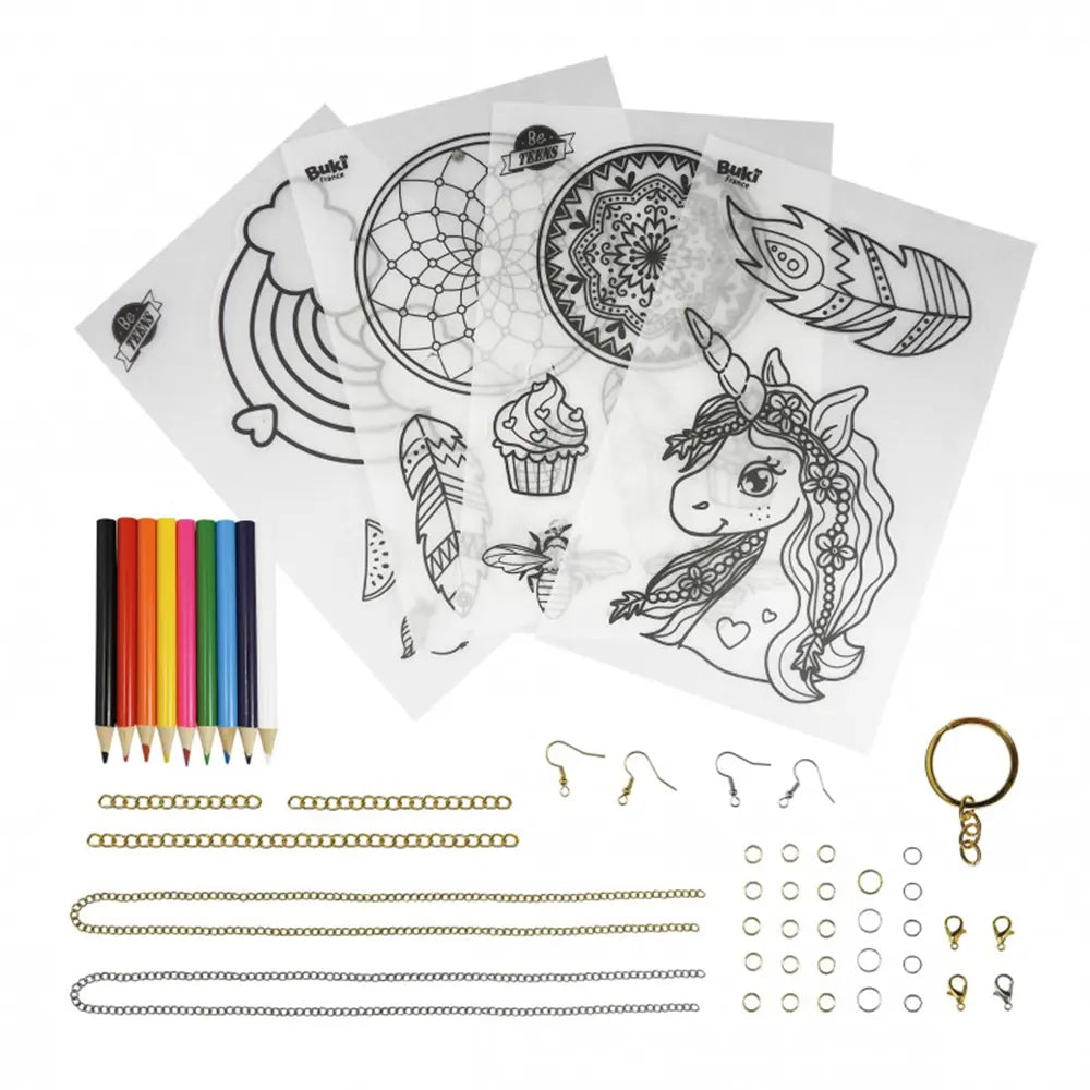 Buki Kit de Création Bijoux en Plastique 8A+