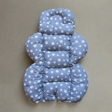 Coussin de poussette BébéYo - Étoiles blanc sur bleu turquin