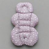 Coussin de poussette BébéYo - Étoiles blanc sur rose