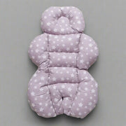 Coussin de poussette BébéYo - Étoiles blanc sur rose