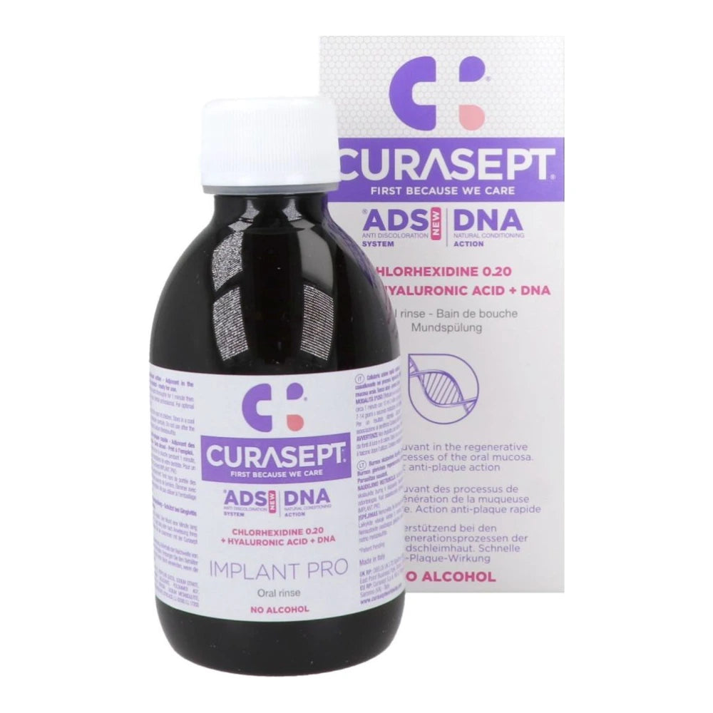 Curasept ADS DNA Implant Pro bain de bouche 200 ml avec sa boîte