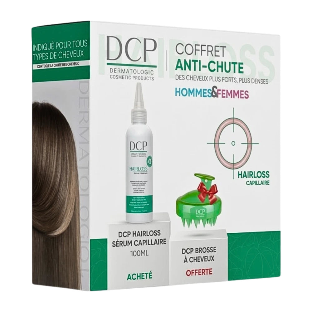 DCP coffret anti-chute Hairloss sérum 100 ml et brosse à cheveux