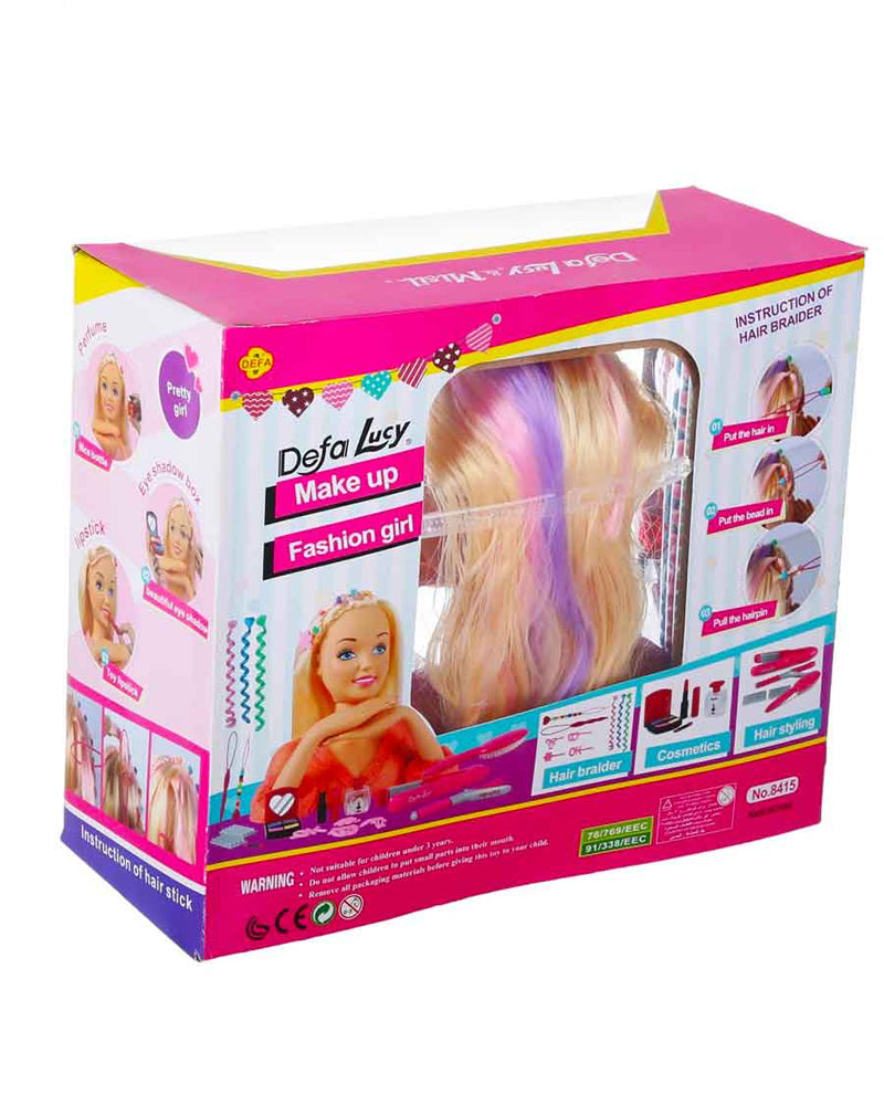 Defa Lucy Doll Mannequin Head for Hairstyles with Accessories 3A+
