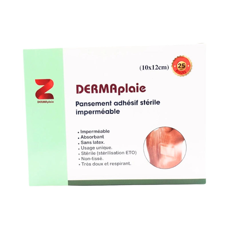 DERMAPLAIE PANSEMENT ADHESIF STERIL 10X12cm