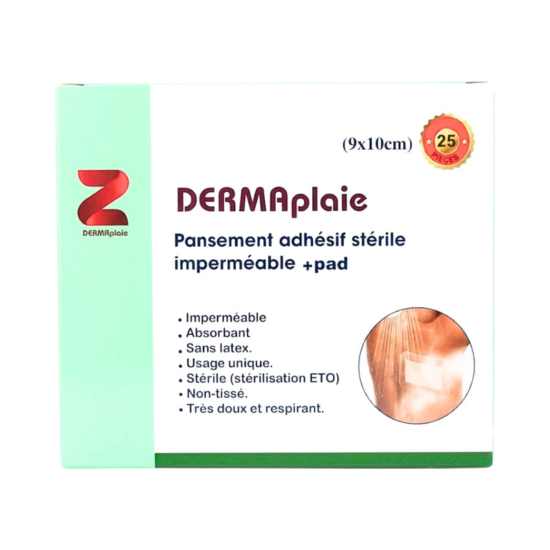 DERMAPLAIE PANSEMENT ADHESIF STERIL 9X10cm