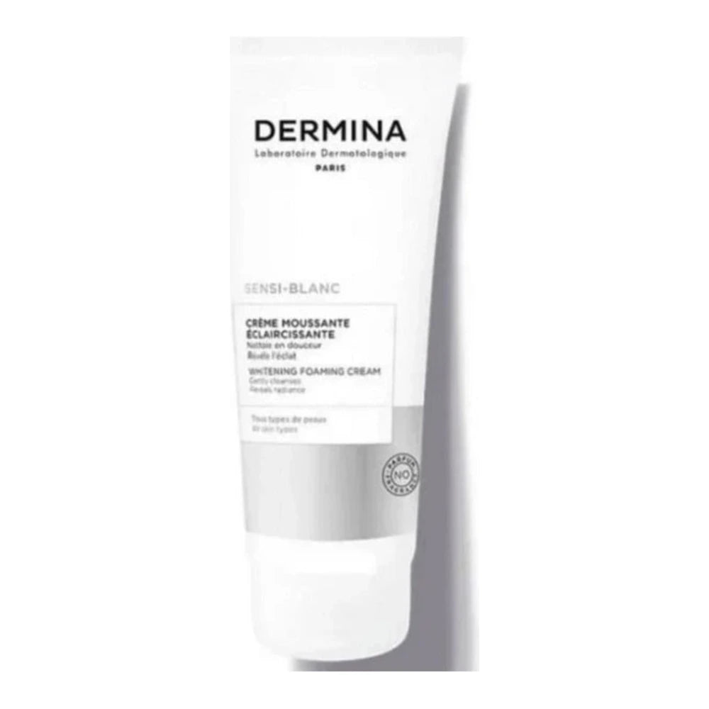 Dermina Sensi Blanc crème moussante éclaircissante 200 ml – tube vu de face