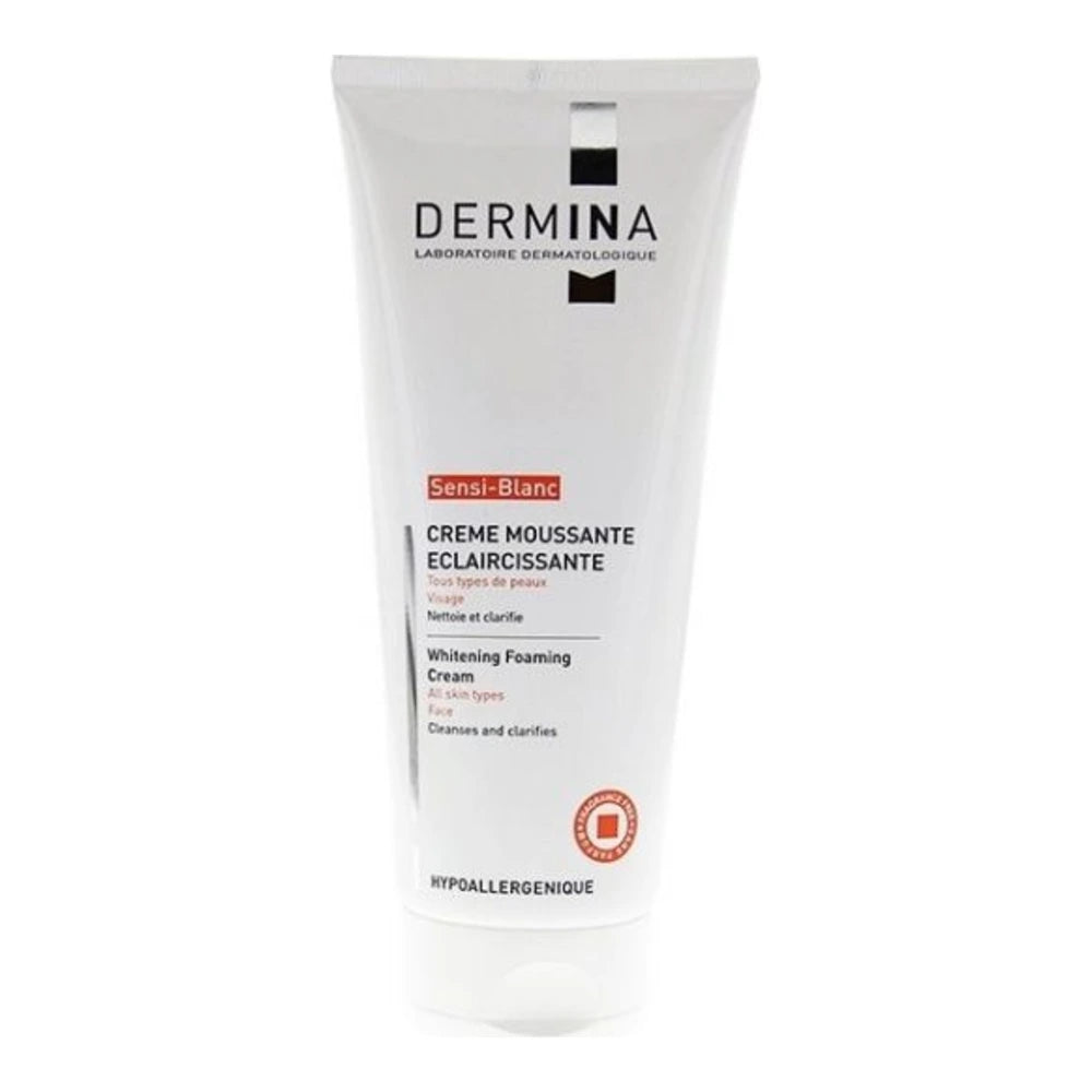 Dermina Sensi-Blanc Crème Moussante Éclaircissante Visage Tous Types de Peaux 100 ml