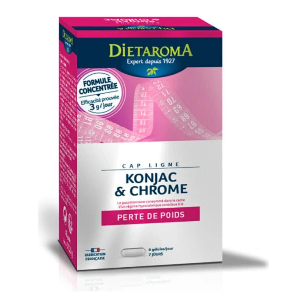 Dietaroma Capligne Konjac & Chrome 60 comprimés – boîte