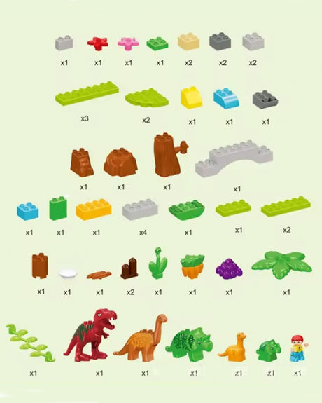 Creative Blocks Dinosaurs +3 years old - 49 Pieces
