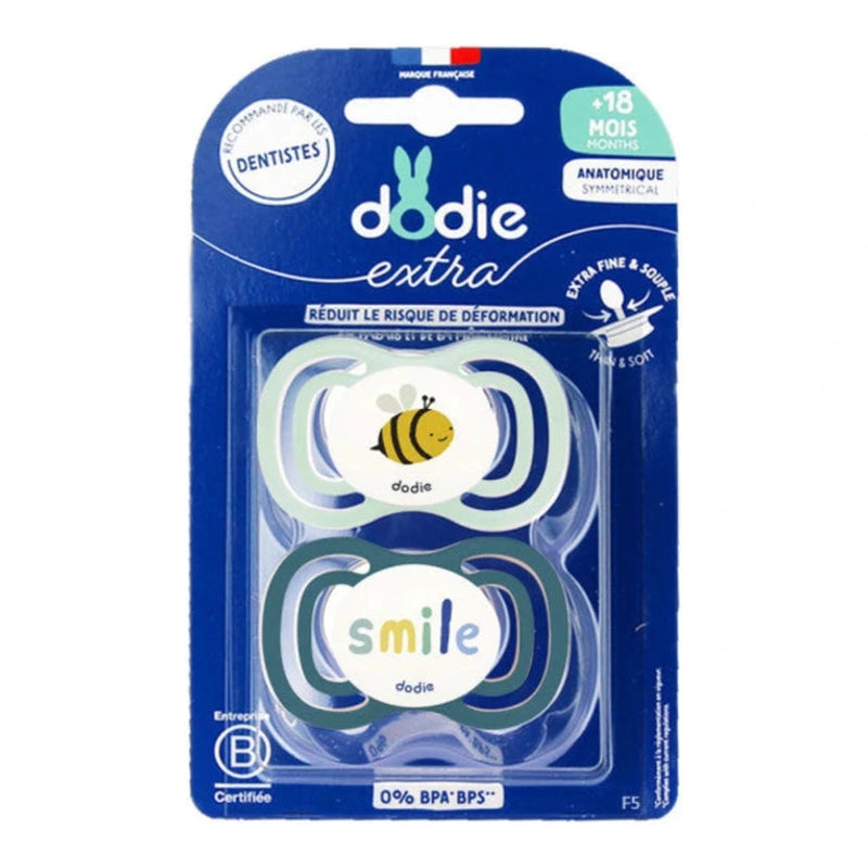 Chupete Dodie +18 meses Duo Extra Fino Verde F6