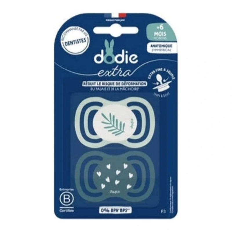 Chupete Dodie +6 meses Duo Extra Fino Azul F3