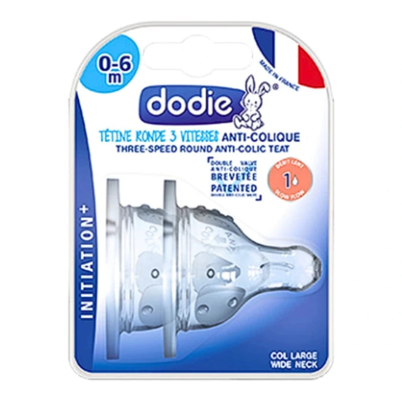 Dodie Initiation+ Anti-Colic Teat Flow 1, 0-6 Months
