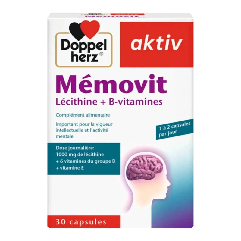 Doppel Herz Aktiv Mémovit ليسيثين + فيتامينات B – 30 كبسولة