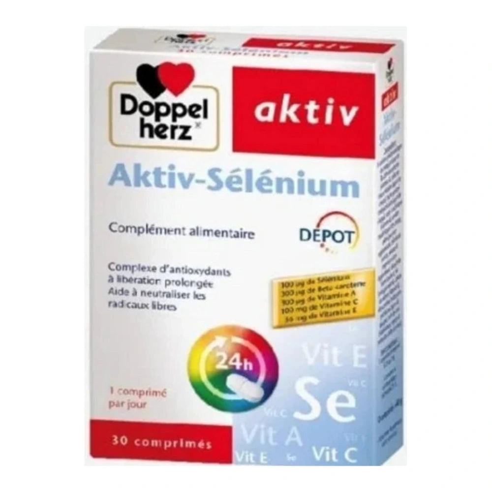 Doppelherz Aktiv Sélénium, boîte de 30 comprimés