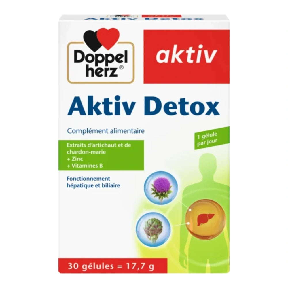Doppelherz Aktiv Detox – boîte de 30 gélules