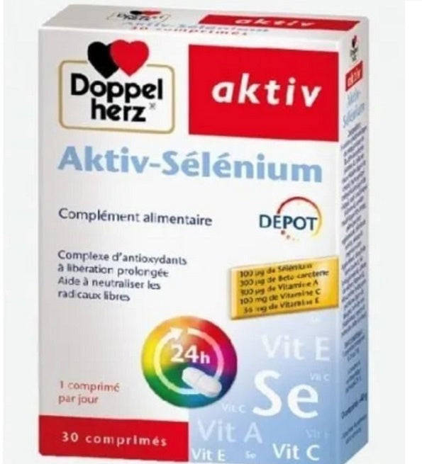 Doppelherz Aktiv Sélénium, boîte de 30 comprimés