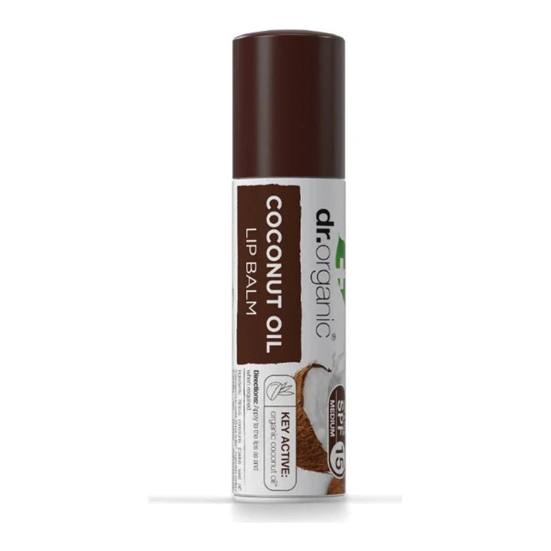 Dr. Organic Baume à Lèvres à l’Huile de Noix de Coco Vierge SPF 15 – 5,7 ml