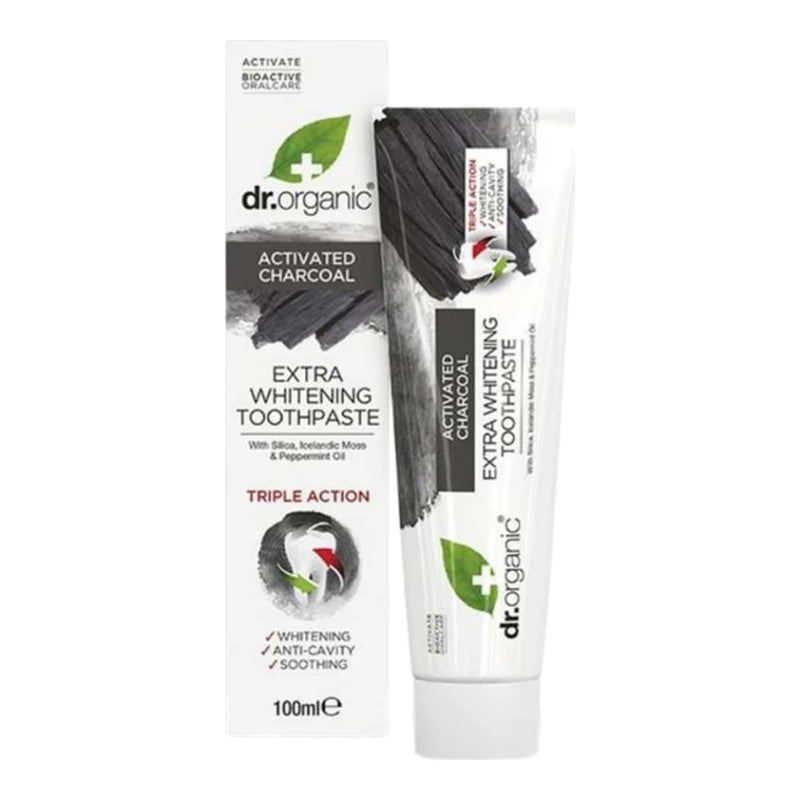 Dr. Organic Dentifrice au Charbon Actif – 100 ml