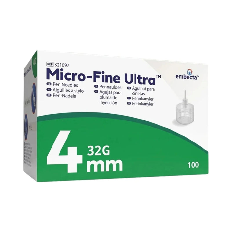 Embecta Micro-Fine Plus Aiguille Insuline 32G/4mm Boite 100Pieces