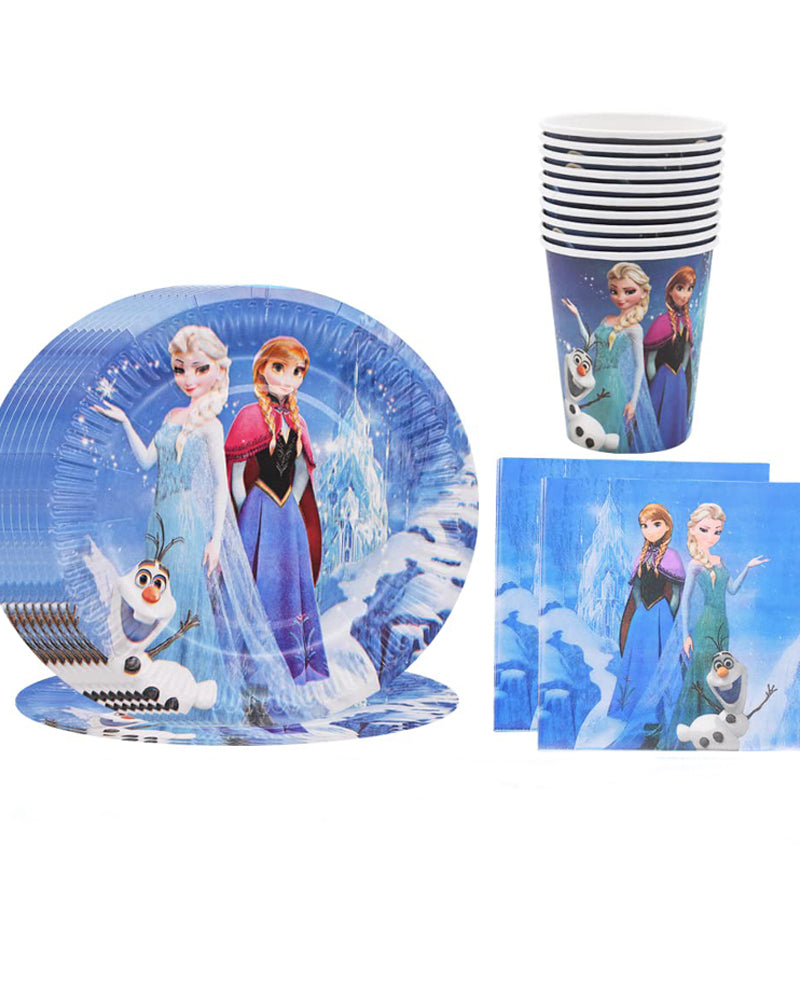 Pack de 10 Serviettes & Assiettes & Gobelets - Frozen