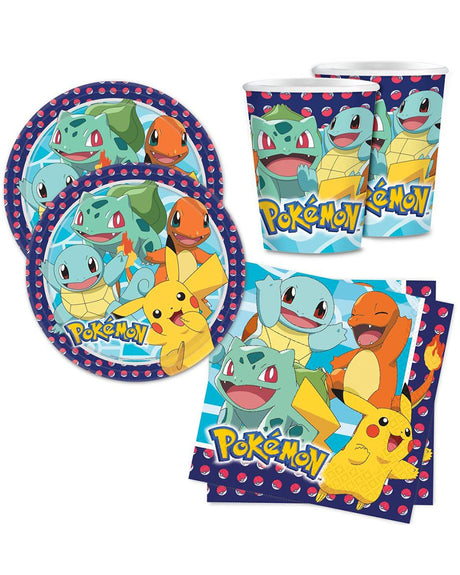 Pack de 10 Serviettes & Assiettes & Gobelets - Pokémon