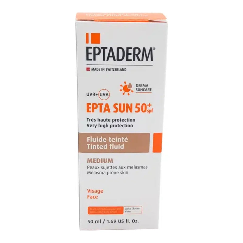 إبتاديرم Epta Sun واقي شمس ملون SPF50+ درجة متوسطة 50 مل