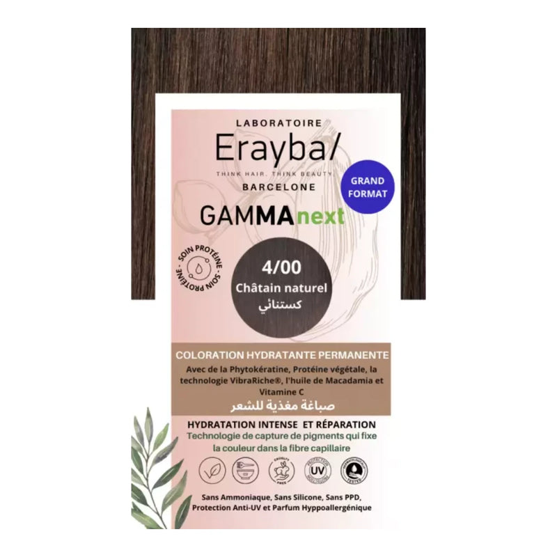 Erayba Gamma Next 4/00 Natural Brown Moisturising Permanent Hair Colour