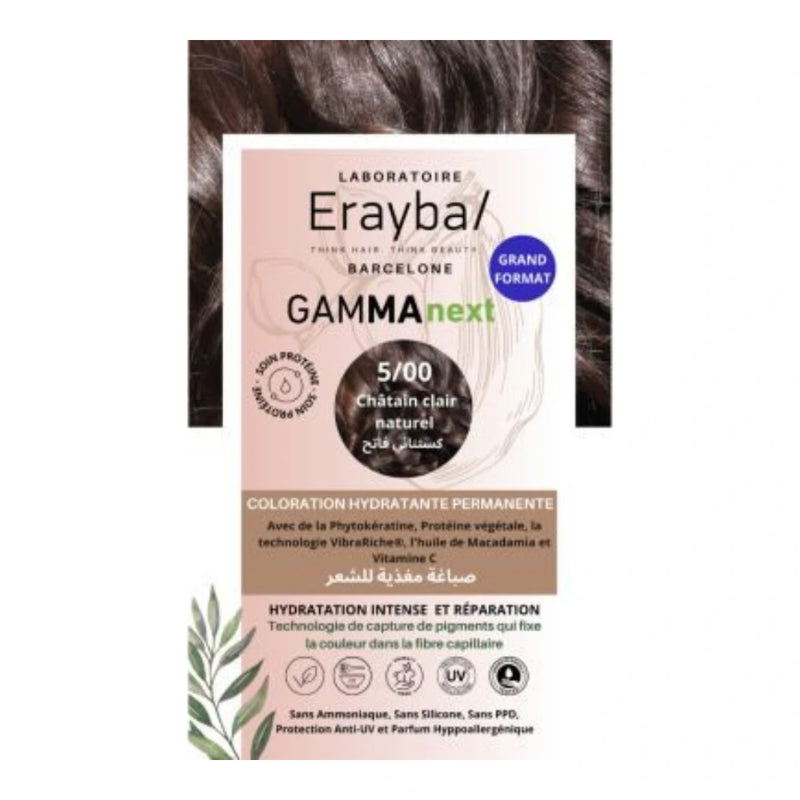 Erayba Gamma Next Coloration 5/00 chatin clair naturel Coloration Hydratante Permanente