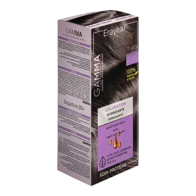 Erayba Kit Coloration Permanente 7/60 Blonde Moyen Chocolat 270ml