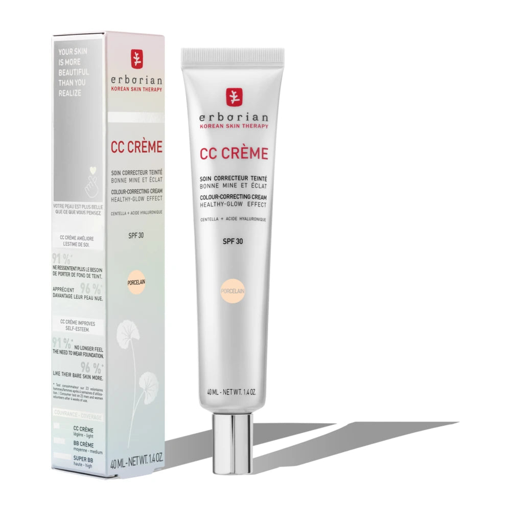 Erborian CC Crème Porcelain 40 ml – tube et étui