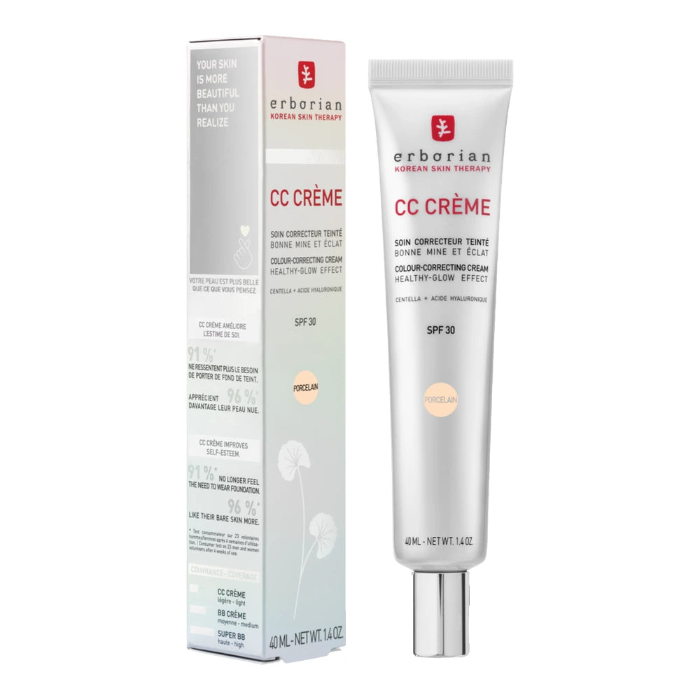Erborian CC Crème Porcelain 40 ml – tube et étui