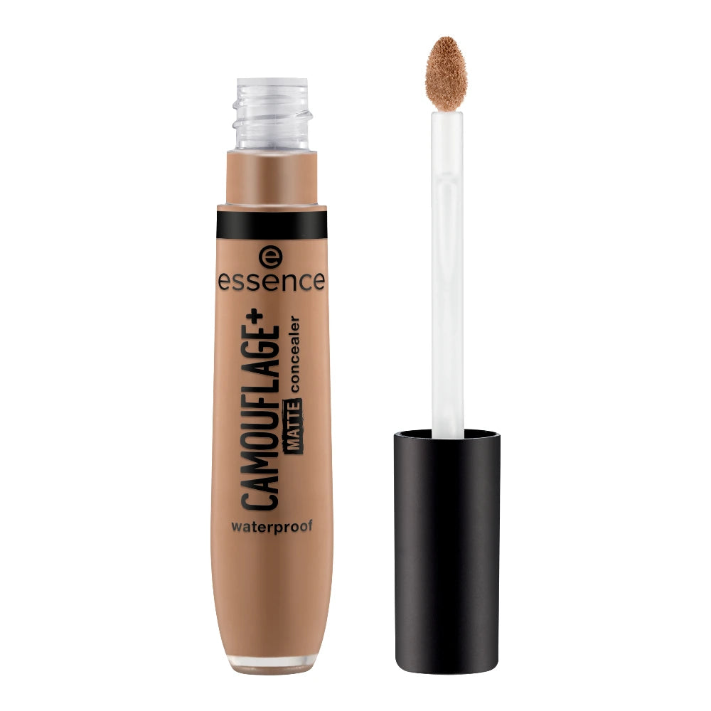 Essence Camouflage+ Matte anti-cernes 180 – tube ouvert avec applicateur