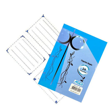 Atika Pack de 24 Etiquettes Scolaires Simples