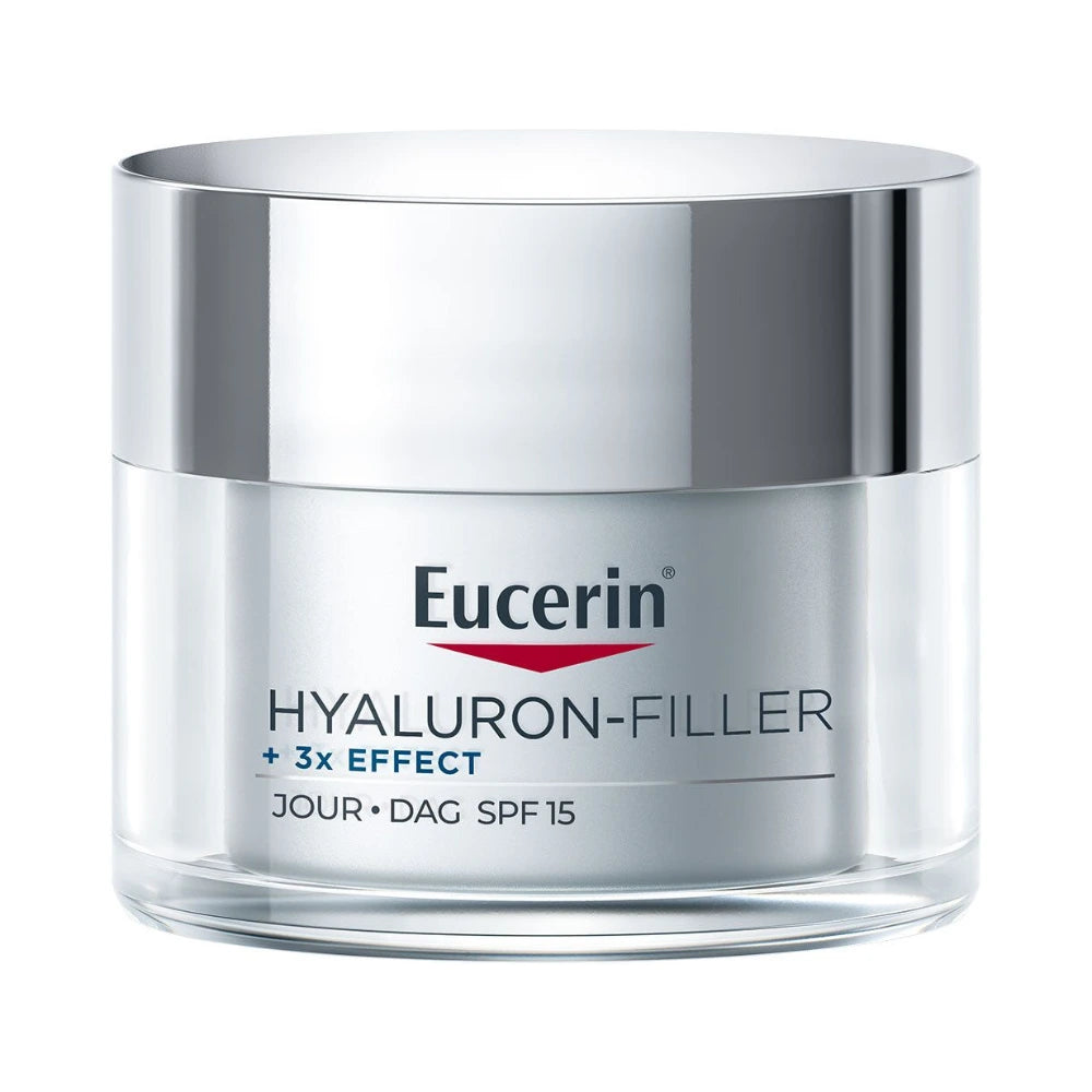 Eucerin Hyaluron-Filler + 3x Effect Soin de Jour Peau Sèche SPF 15 50 ml – pot