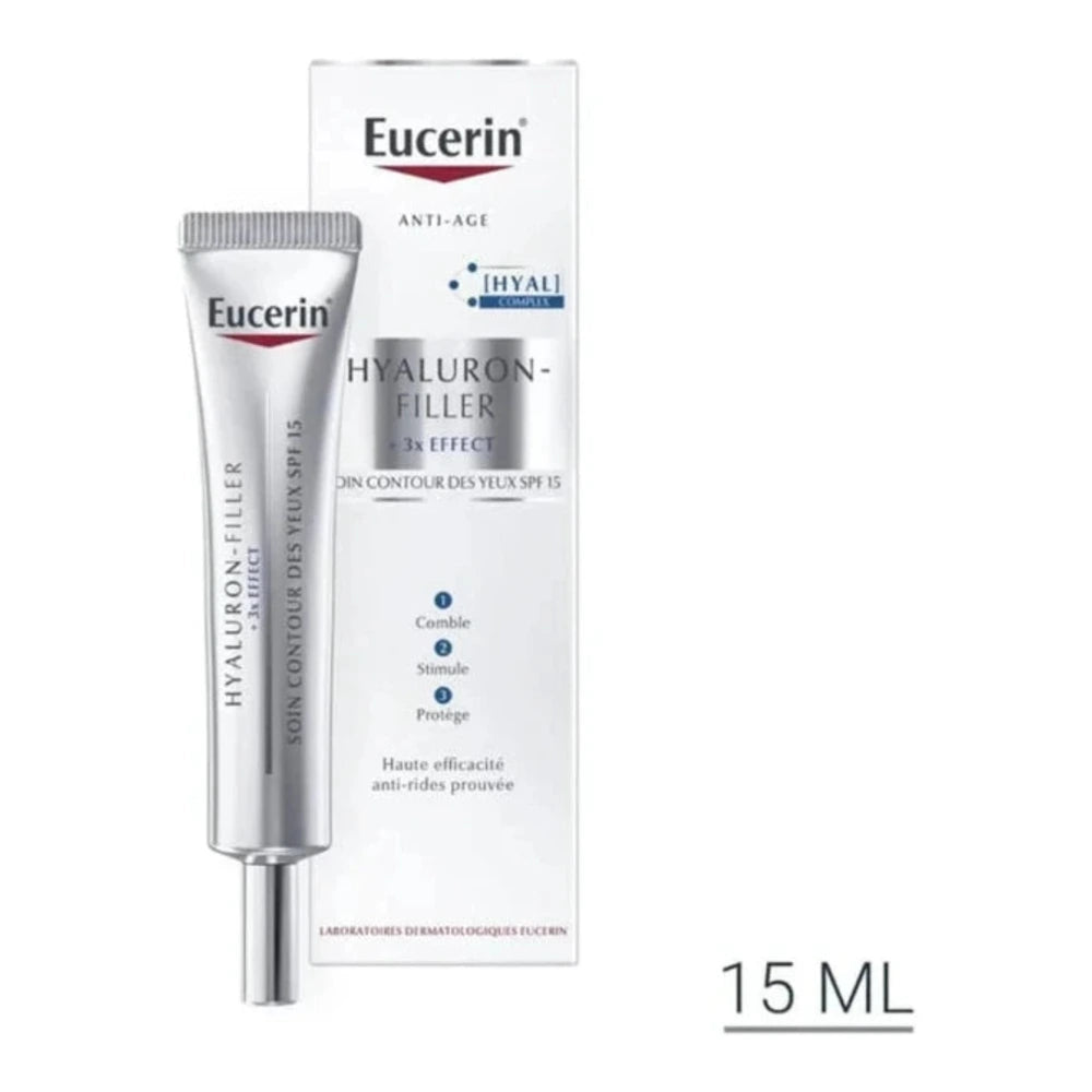 Eucerin Hyaluron-Filler Contour des Yeux SPF 15 15 ml – tube du produit