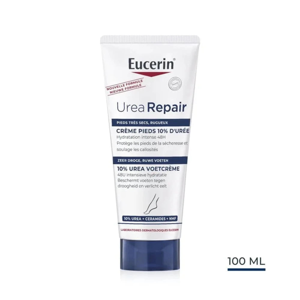 Eucerin UreaRepair Plus Crème Pieds 10 % d’Urée 100 ml – tube du produit