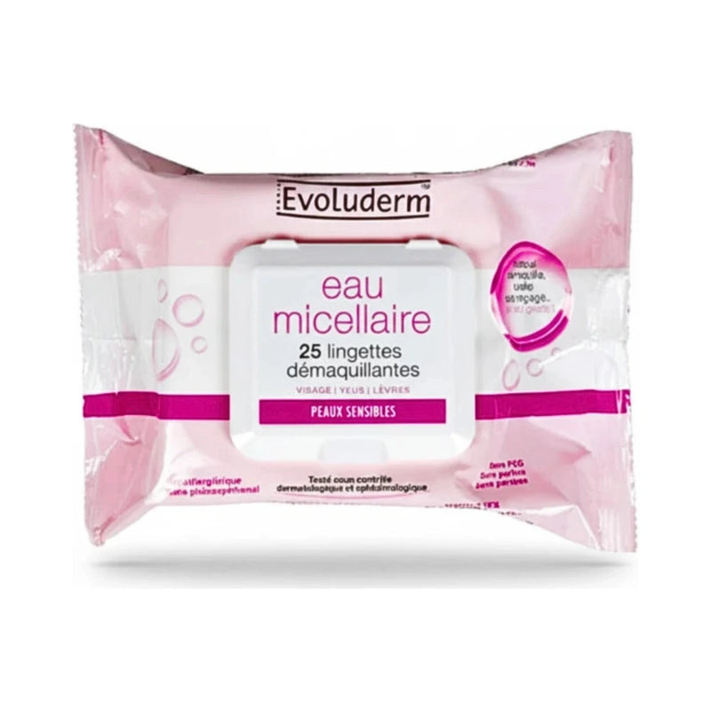 Evoluderm Lingettes Demaquillant Micellaire 25 Pieces