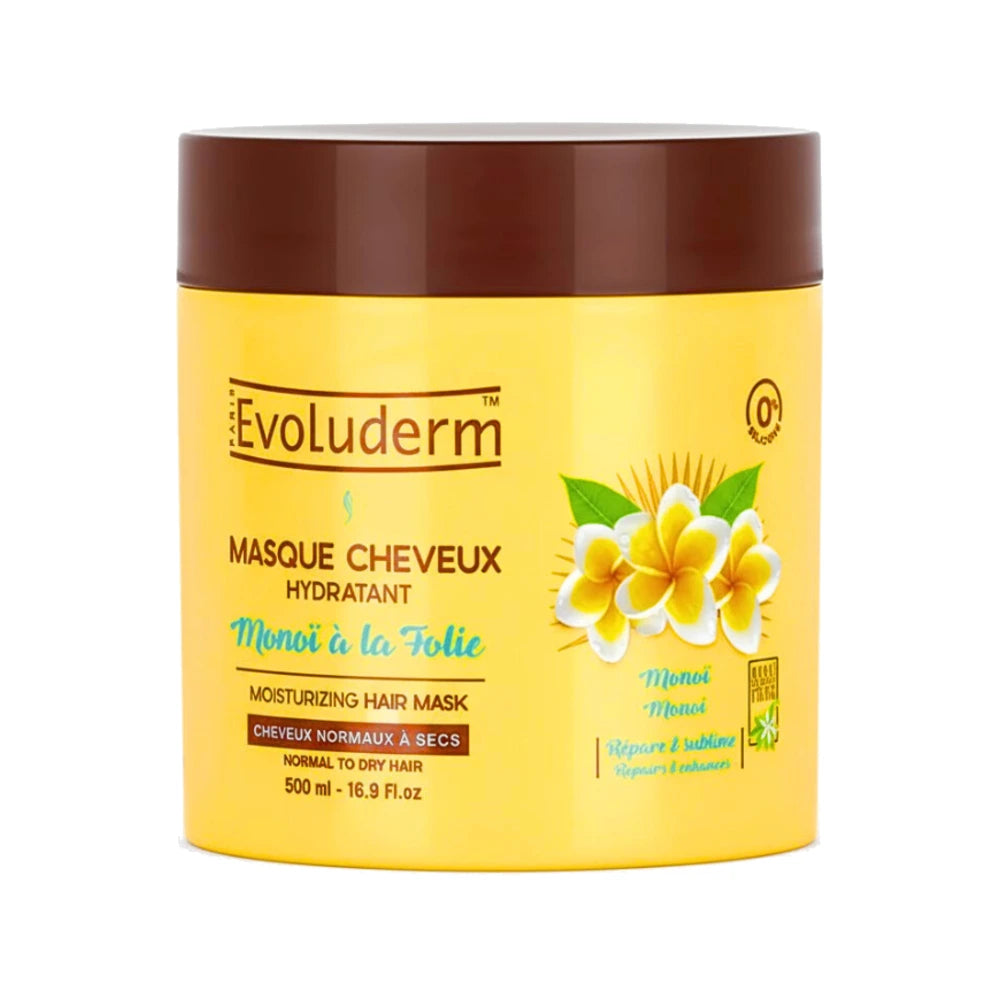 Evoluderm masque cheveux Monoï à la Folie, pot 500 ml