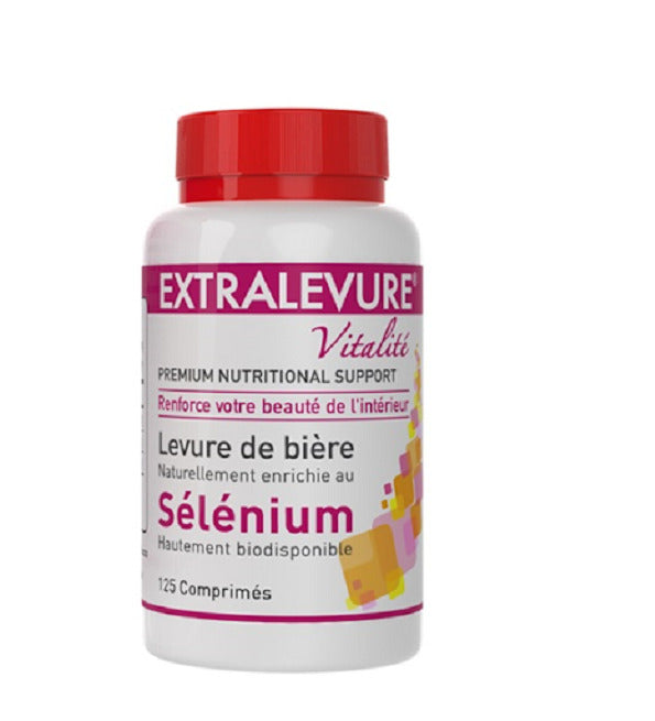 Extralevure Vitalité Sélénium 125 comprimés – boîte du complément alimentaire