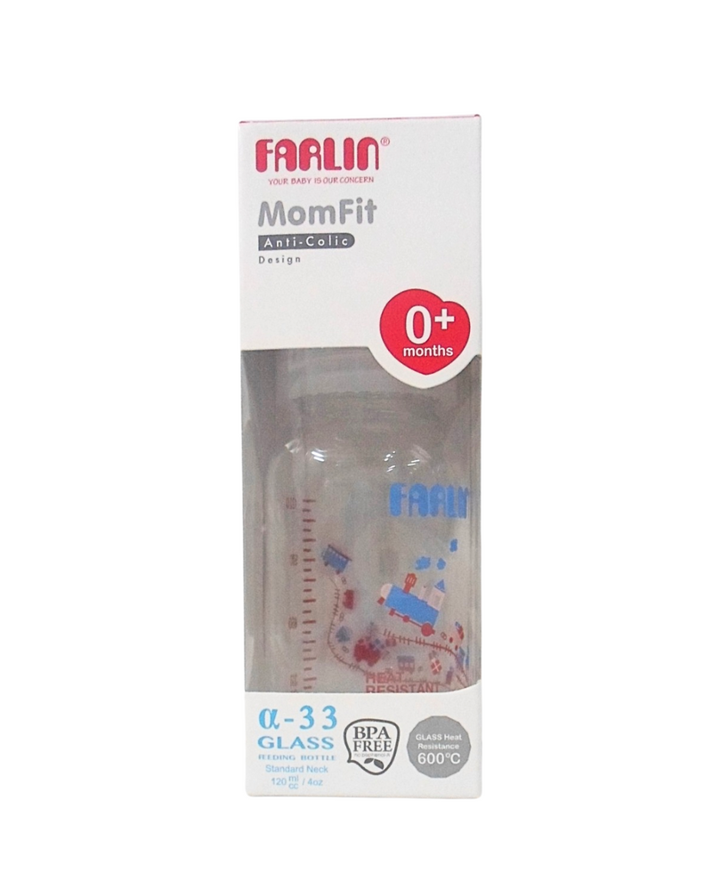 Biberón Farlin de vidrio borosilicato de 120 ml