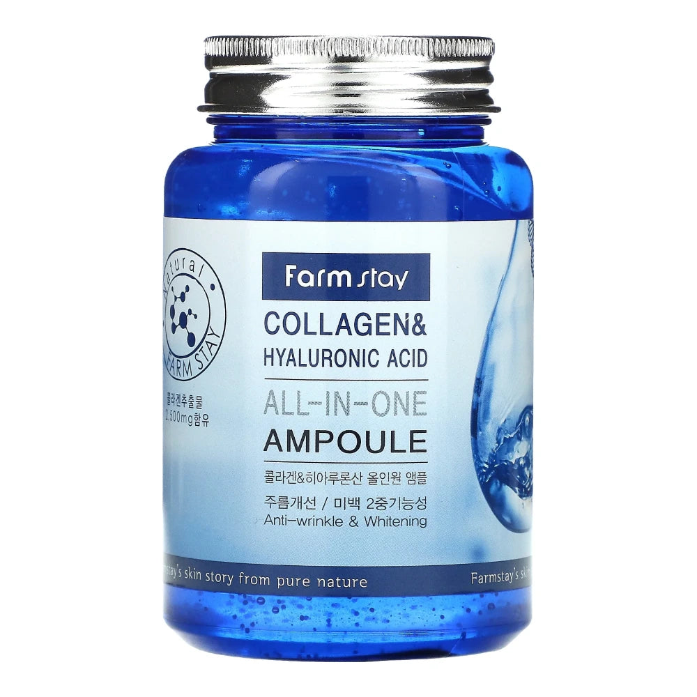 Farmstay Collagen & Hyaluronic Acid All-In-One Ampoule 250 ml - flacon et étui