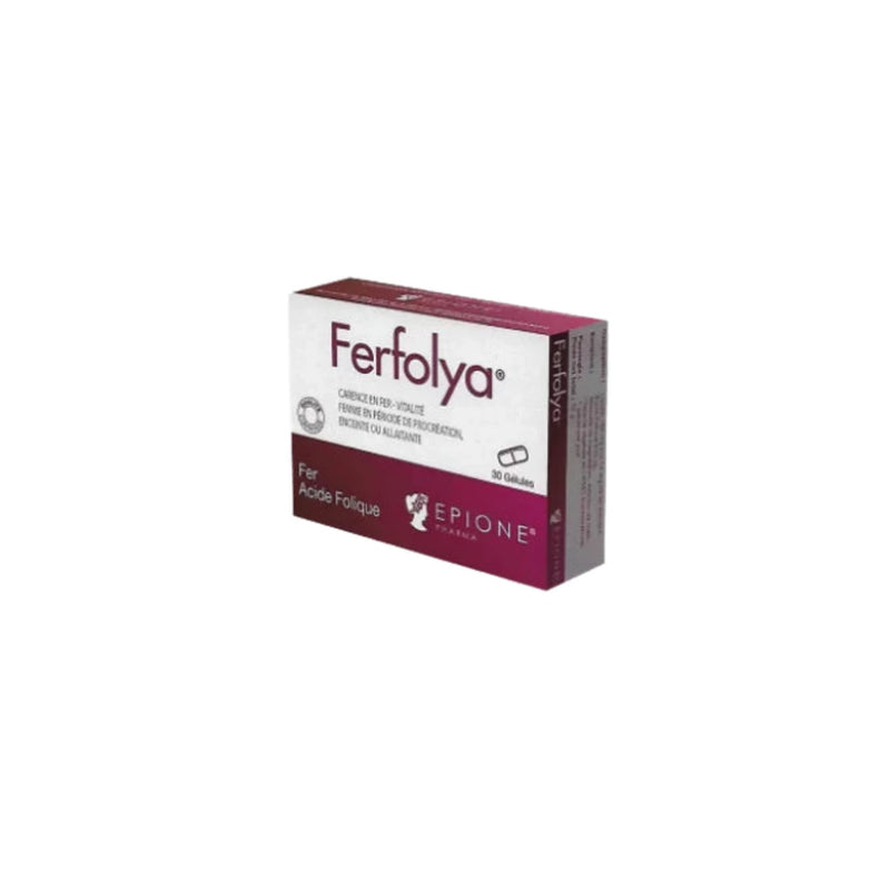 Ferfolya حديد + حمض الفوليك – 30 كبسولة